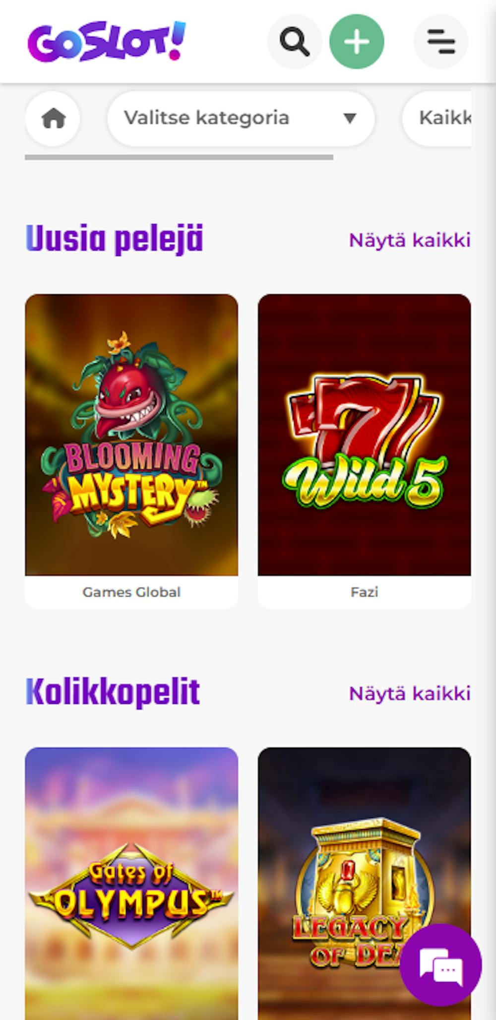 GoSlotin pelivalikoima