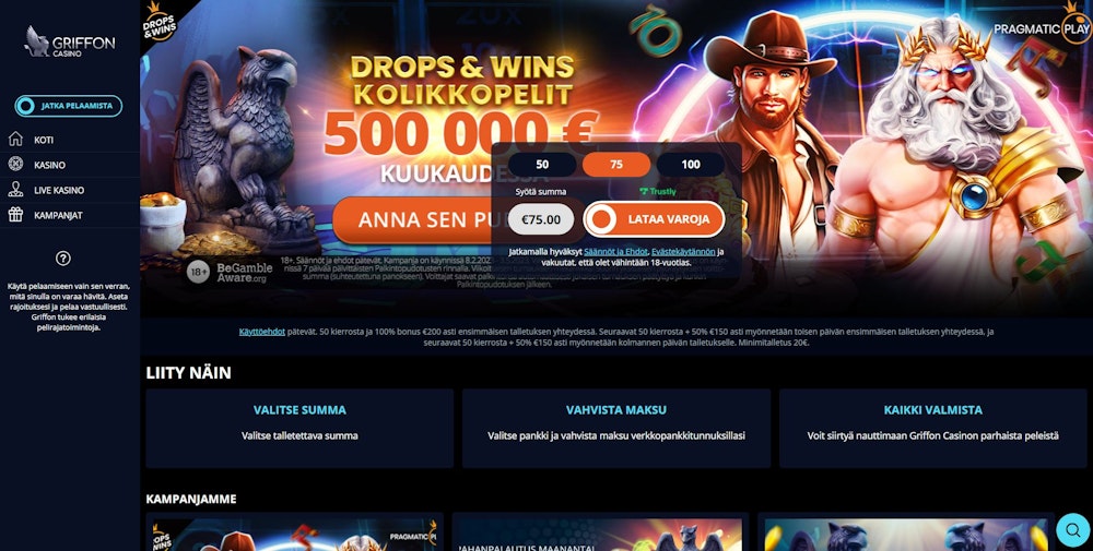 Griffon Casinon kotisivut