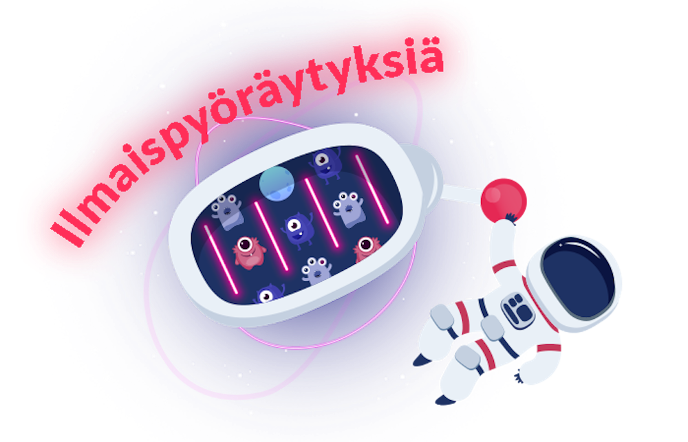 Ilmaispyöräytyksiä hedelmäpeleihin