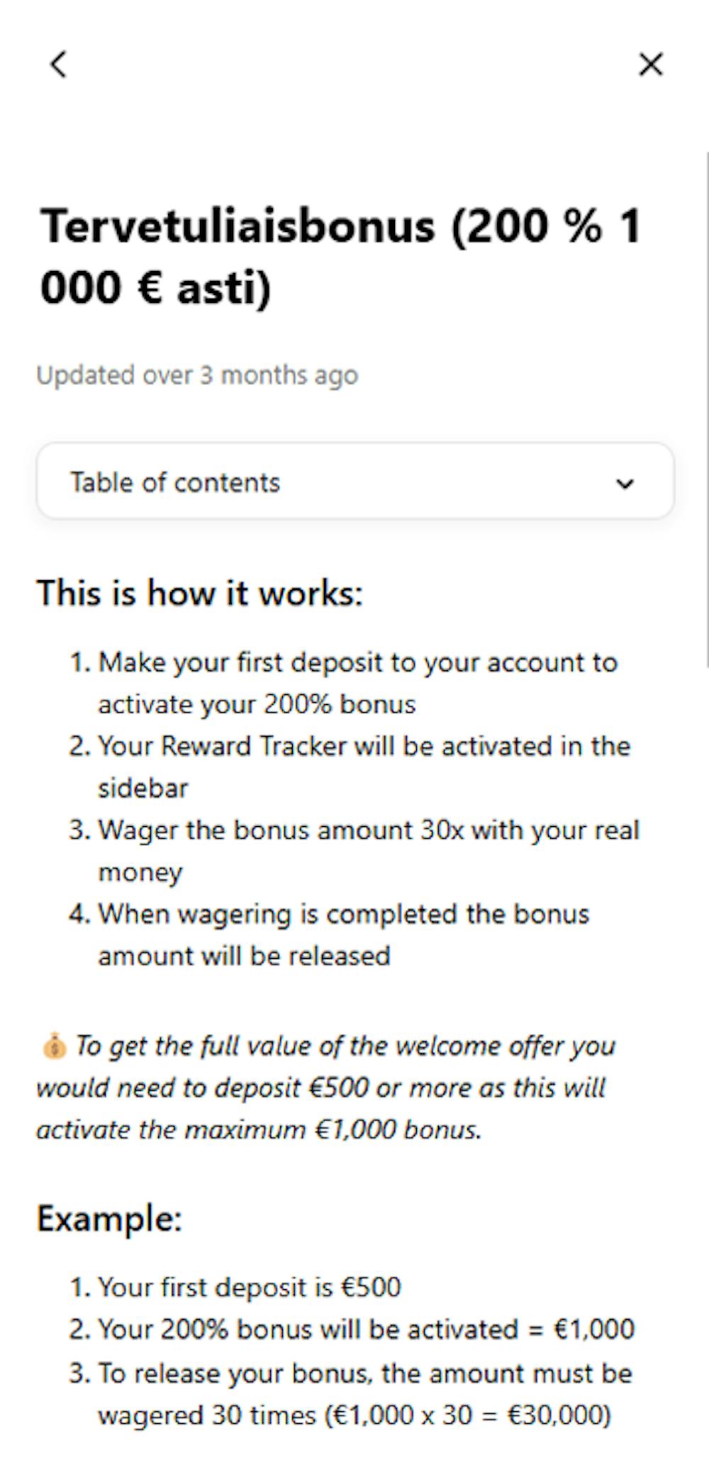 Happy Spins tervetuliaisbonus