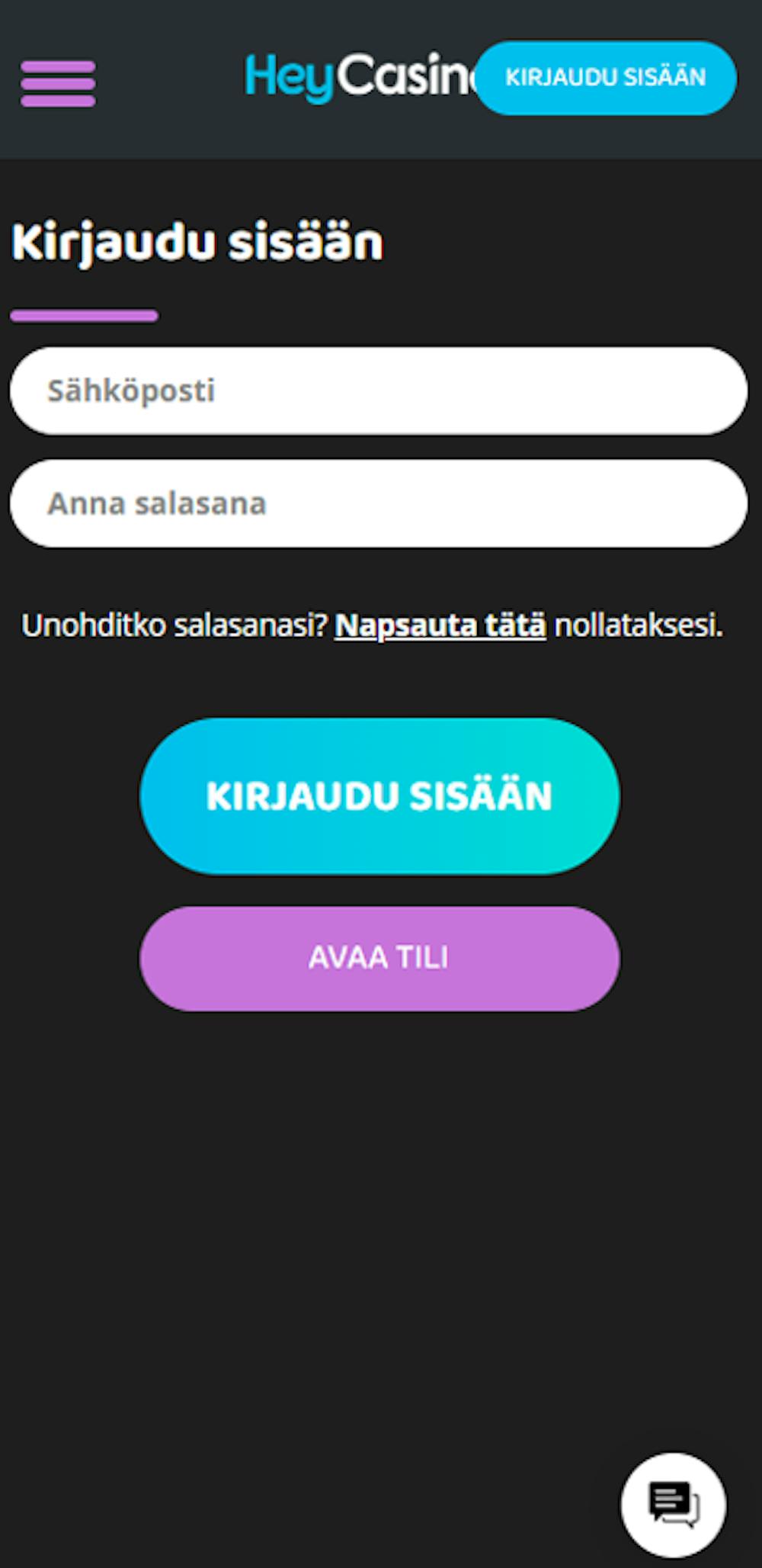 heycasinon login