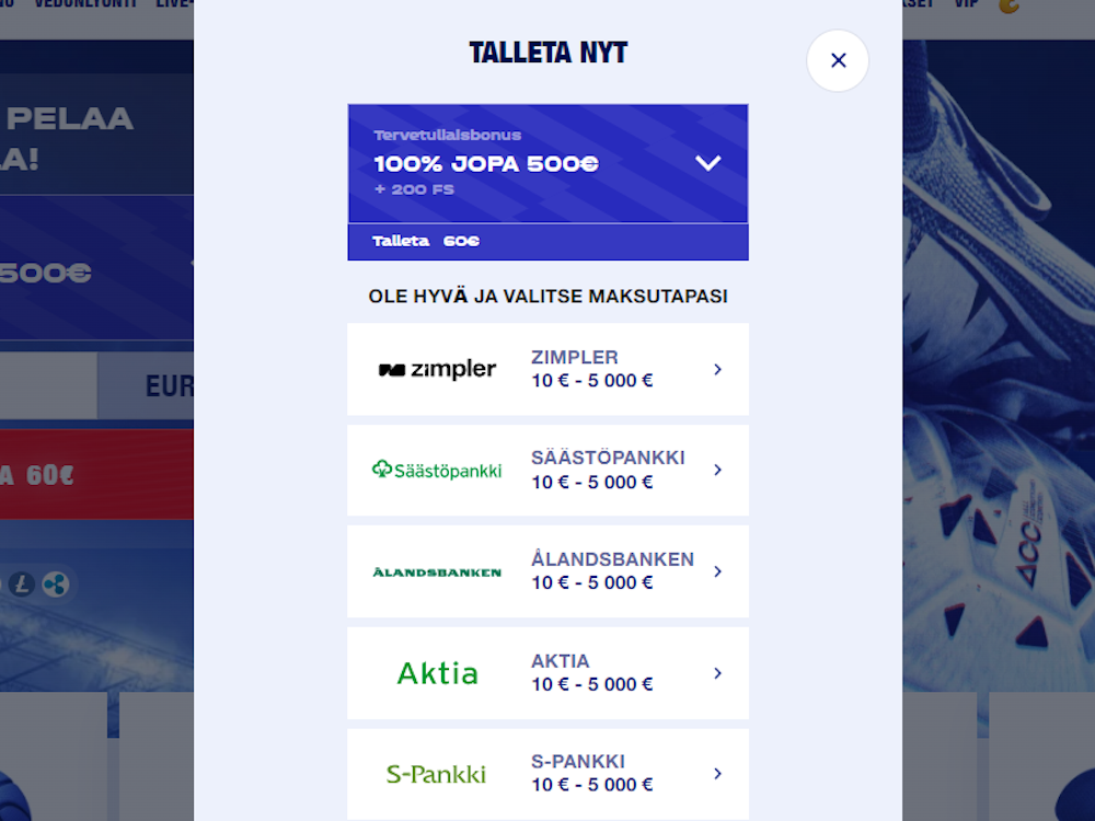 Pelitilin avaus Bankobet nettikasinolle.