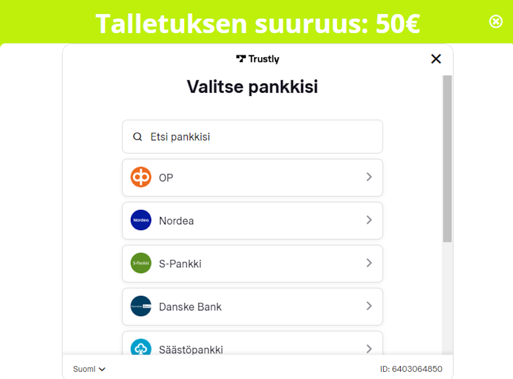 Pelitilin avaaminen Casilime kasinolle.