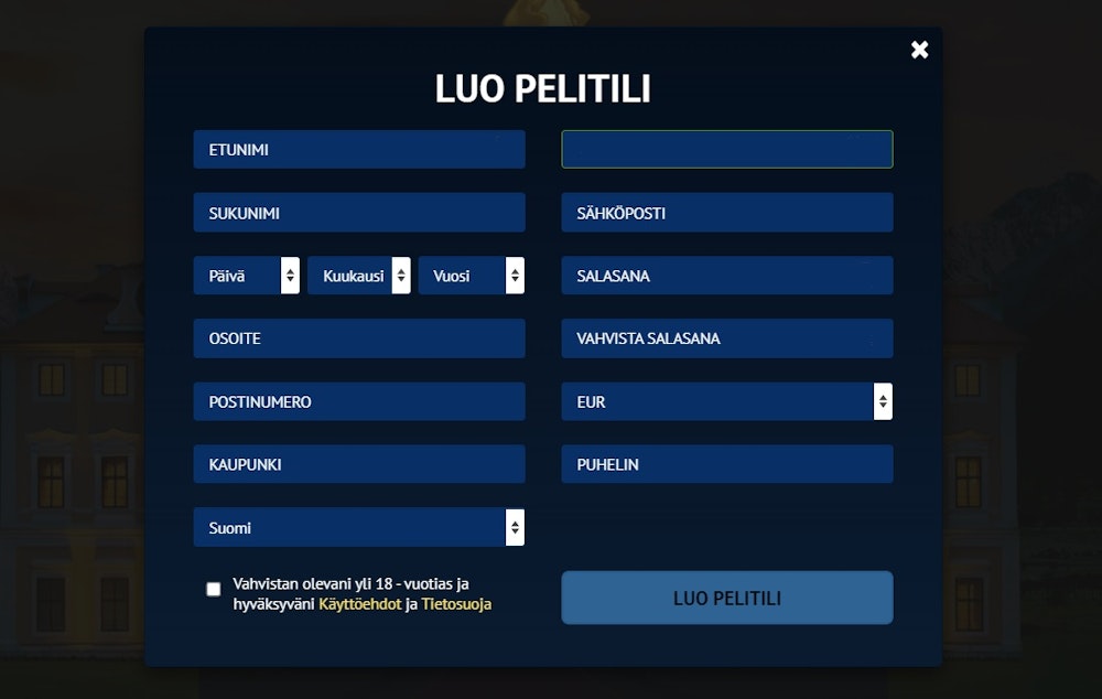 Rekisteröityminen Viggo Slots nettikasinolle.