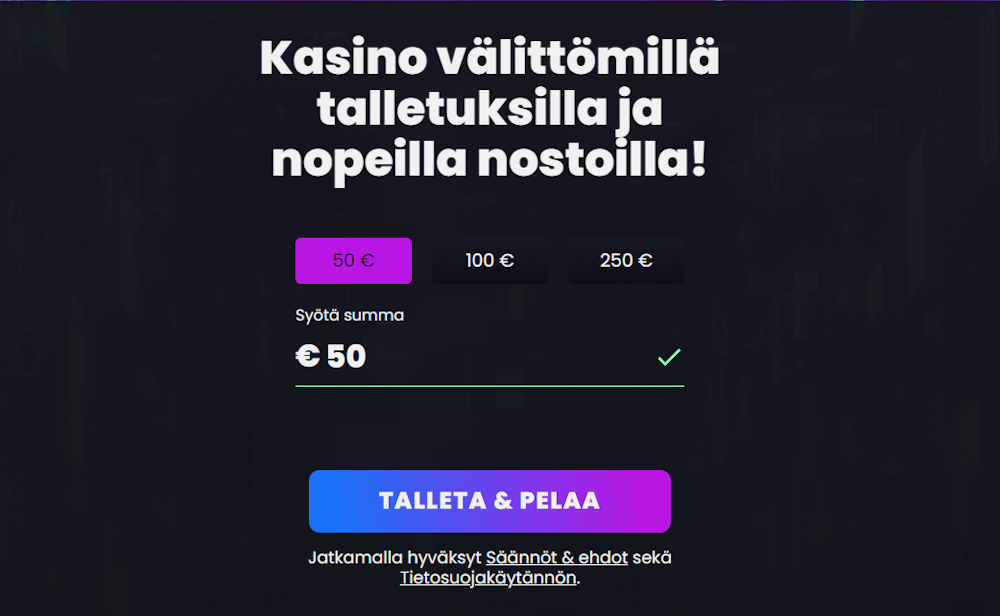 Pelitilin luominen Winny-nettikasinolle.