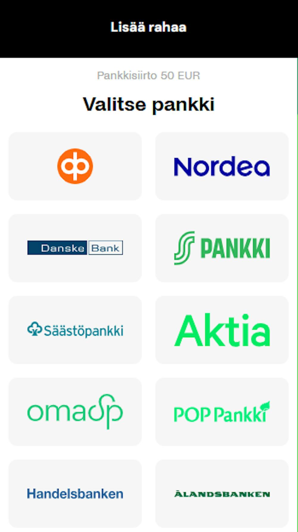 Pelit Lucky Nordic kasinolla voi aloittaa tallettamalla.