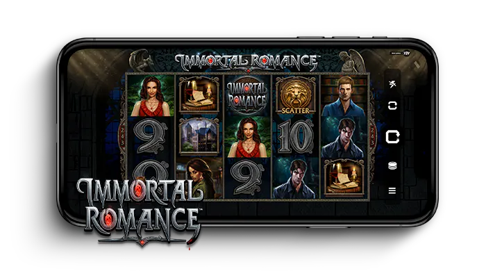 Immortal Romance kolikkopelin näkymä.