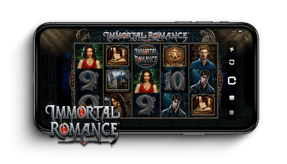 Immortal Romance kolikkopeli mobiilinäytöllä