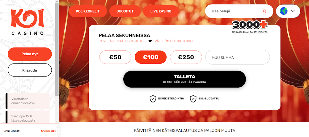Koi Casinon tervetulotarjous