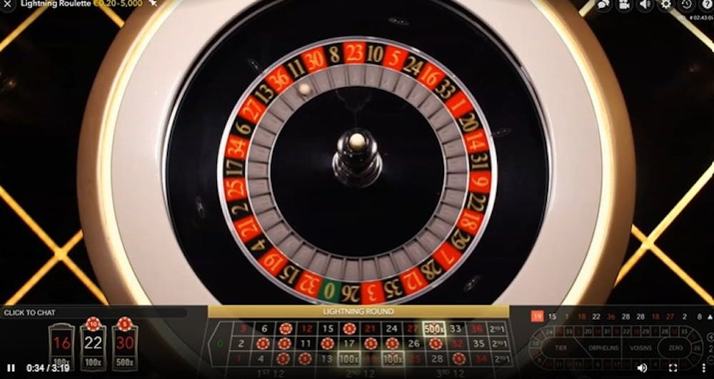 Lightning Roulette livekasinopeli.