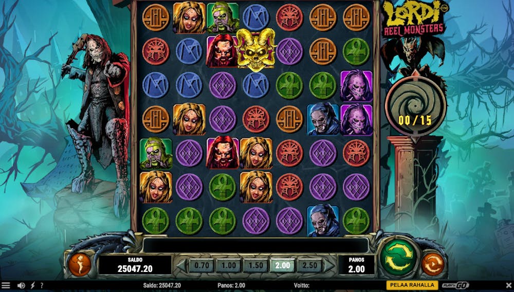 Lordi Reel Monsters kolikkopeli 10 spinnin testin jälkeen