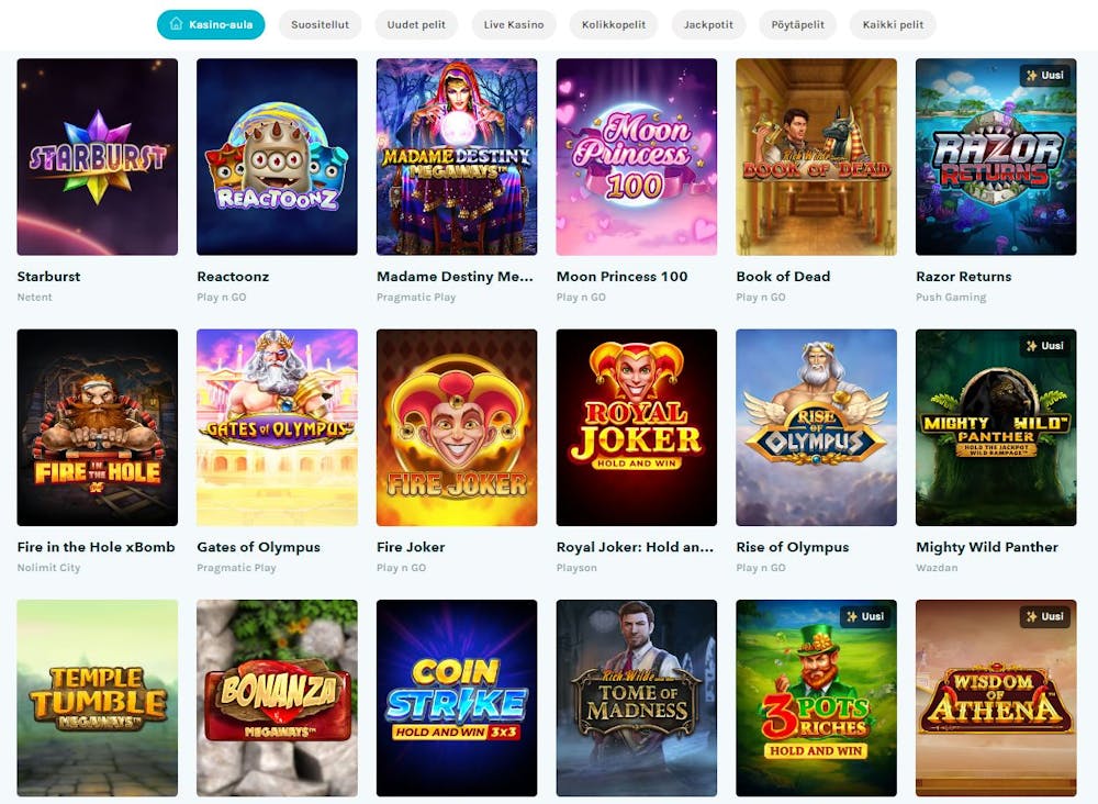 LuckyDays Casino online-pelit