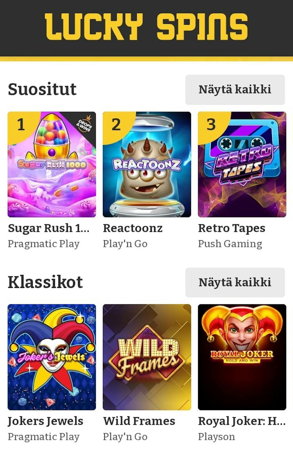 Lucky Spins pelit