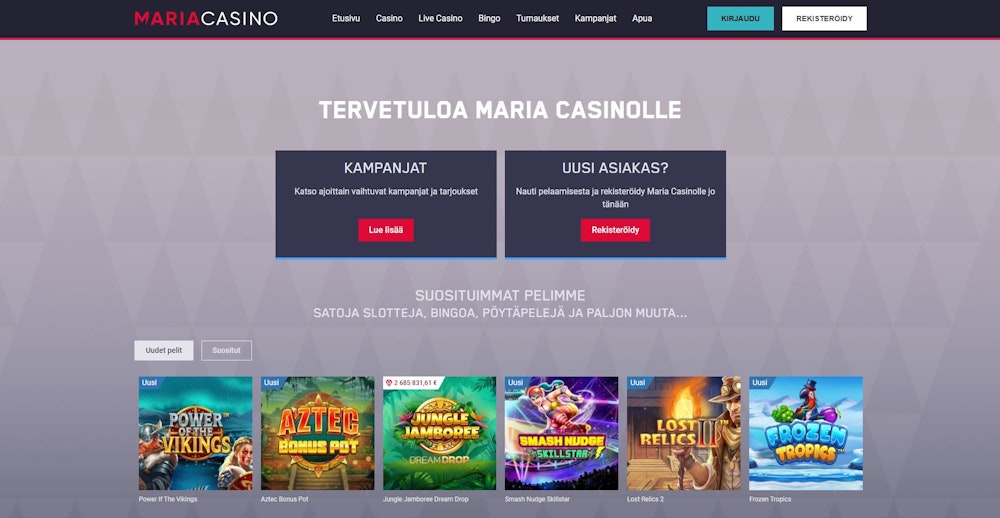 Maria Casinon etusivu