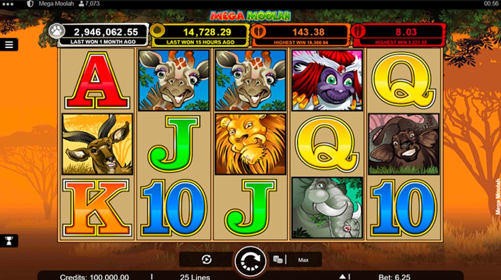Mega moolah progressiivinen jackpot-peli