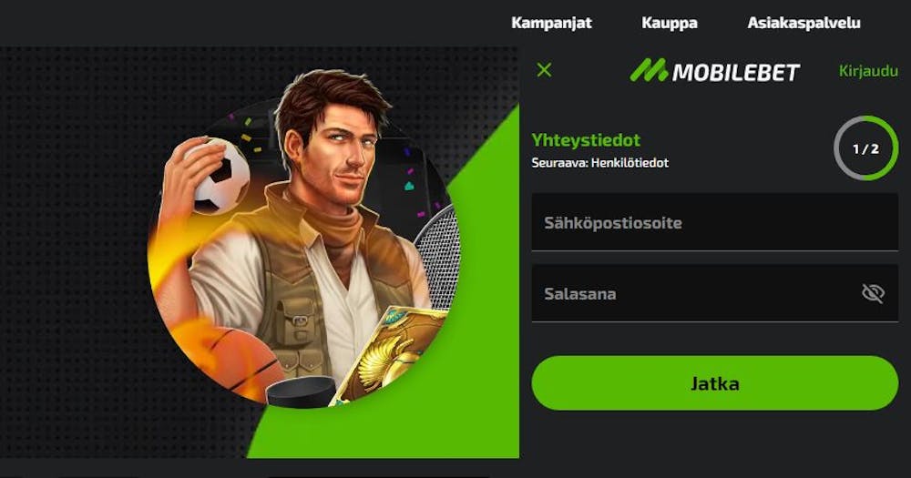 Mobilebet Casinolle rekisteröityminen