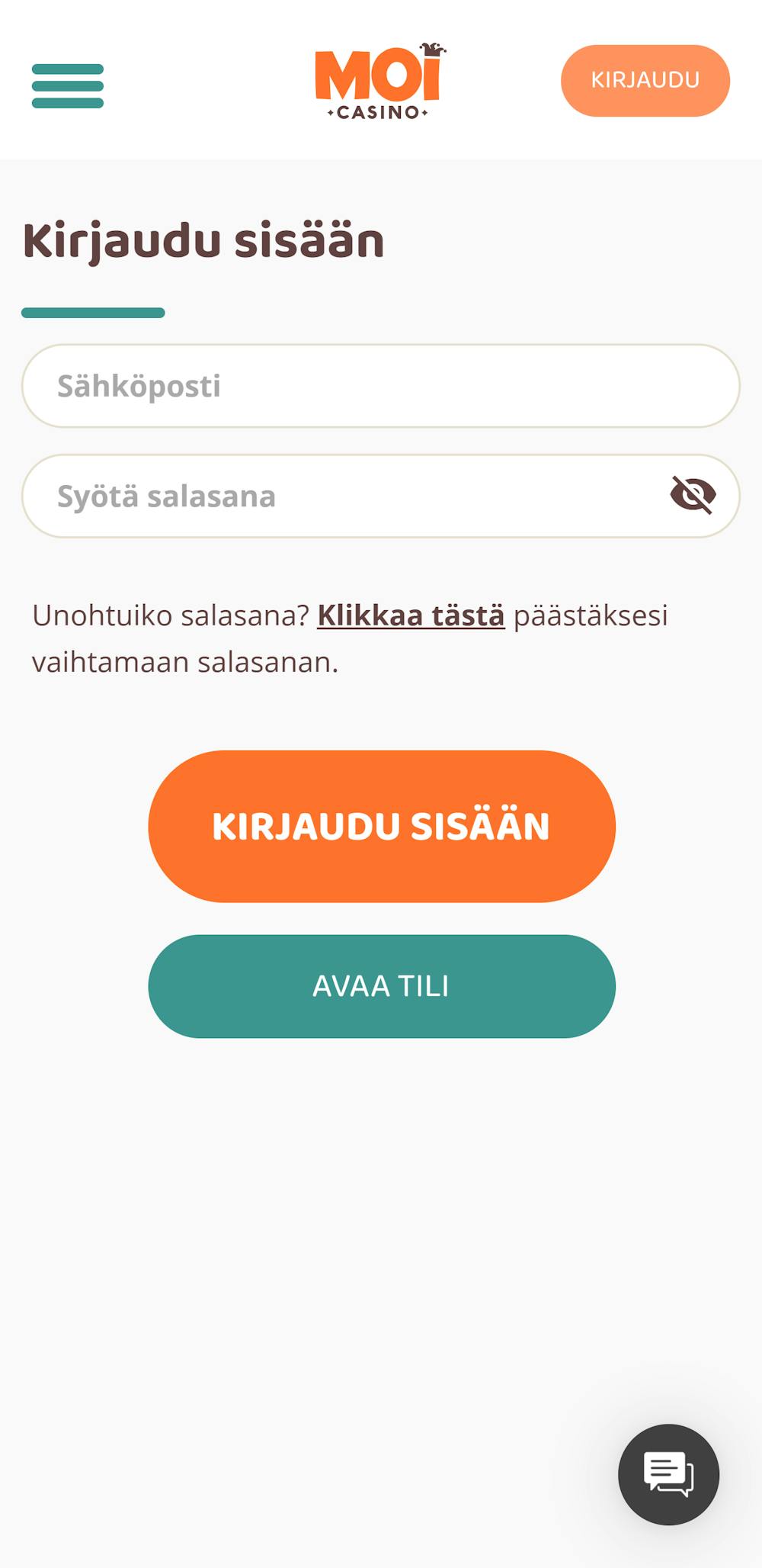 pelitilin avaus moi casino