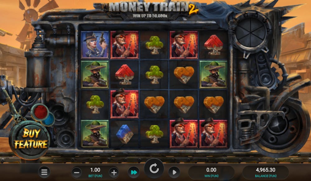 Money Train 2 -testi: Pelinäkymä 100 pyöräytyksen jälkeen
