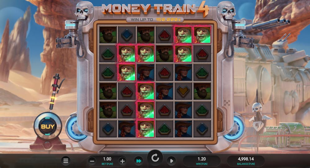 Money Train 4 slotti sadan pyöräytyksen jälkeen