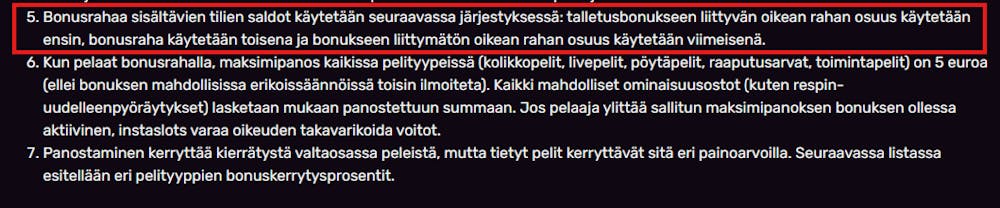 InstaSlots kasinolla bonusehdot kertovat, että kasino tarjoaa non sticky bonuksen.