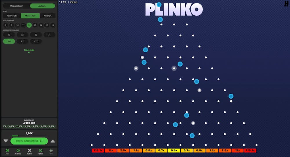 Plinko pelit kuuluvat suosittuihin pikapeleihin.