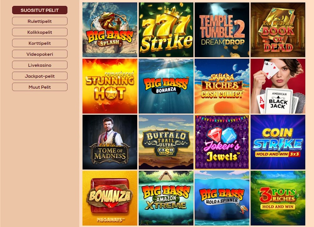 QueenVegas Casino pelit