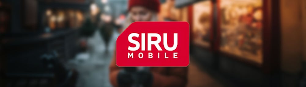 Siru Mobile maksutapa - kuvassa sen logo ja taustalla kaupunkikuvaa