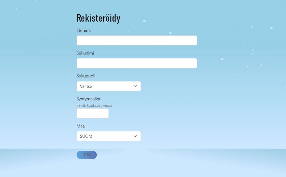 slotnite rekisteröintisivu