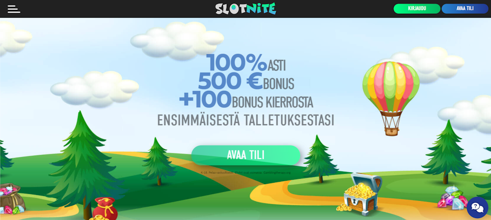 Slotniten tervetulotarjous