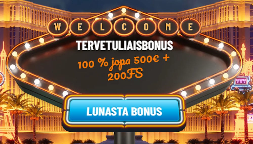 Spin247 Casino tarjoaa tervetuliaistarjouksena 100 % bonuksen aina 500 euroon asti.