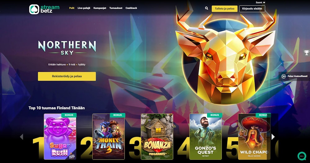 StreamBetz kotisivut