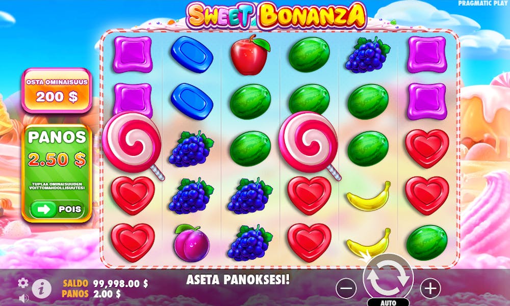 Sweet Bonanza useamman voittolinjan kolikkopelit