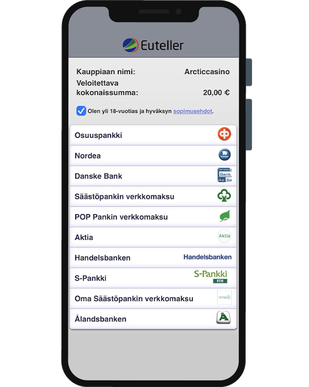 Euteller valitse pankki