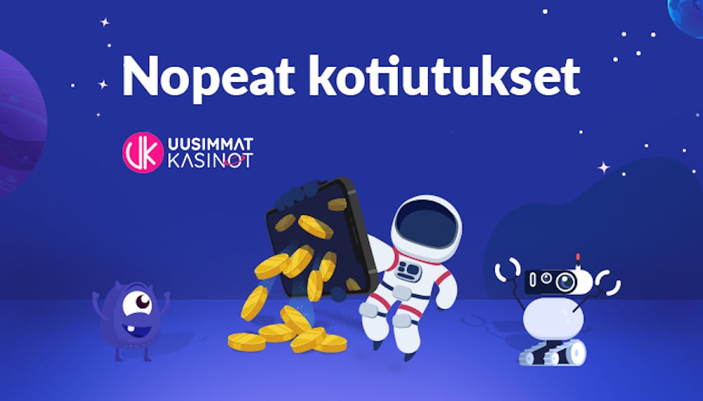 Astronautti nappaa nopeat kotiutukset avaruudessa, Uusimmatkasinot logo