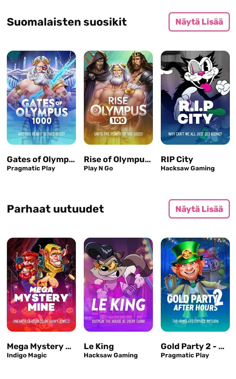 Vauhdikas Casino pelit