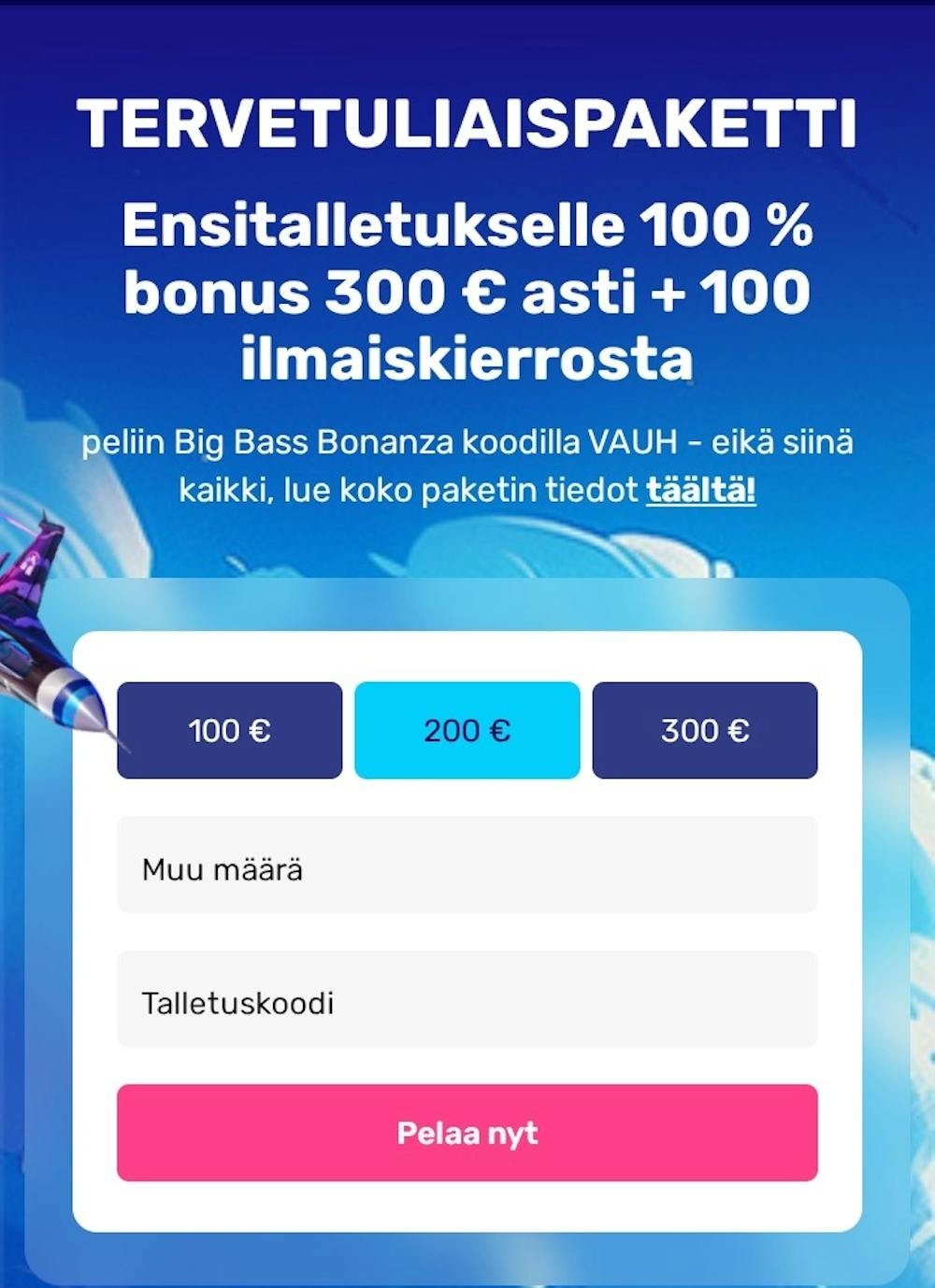 Vauhdikas Casino pelaa nyt