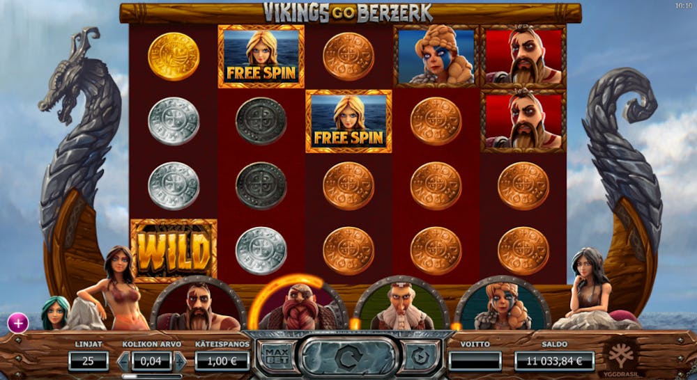 Vikings Go Berzerk kolikkopeli 100 pyöräytyksen jälkeen