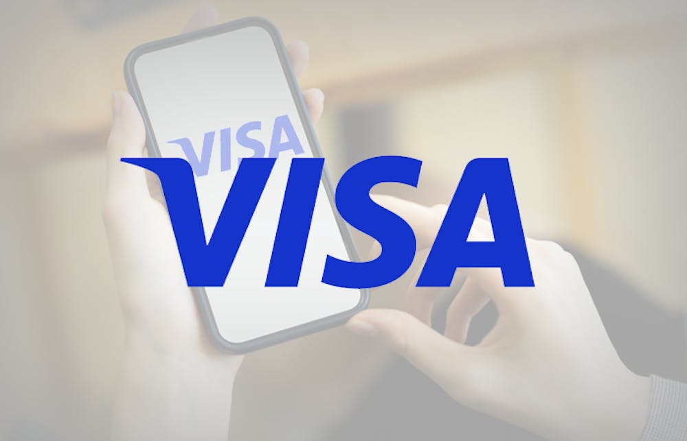 Visa nettikasinoilla - kuvassa Visalla maksu mobiilissa ja Visa-logo