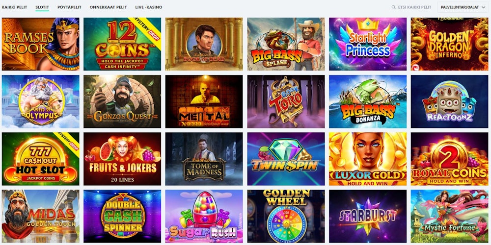 Wallacebet Casinon pelivalikoima