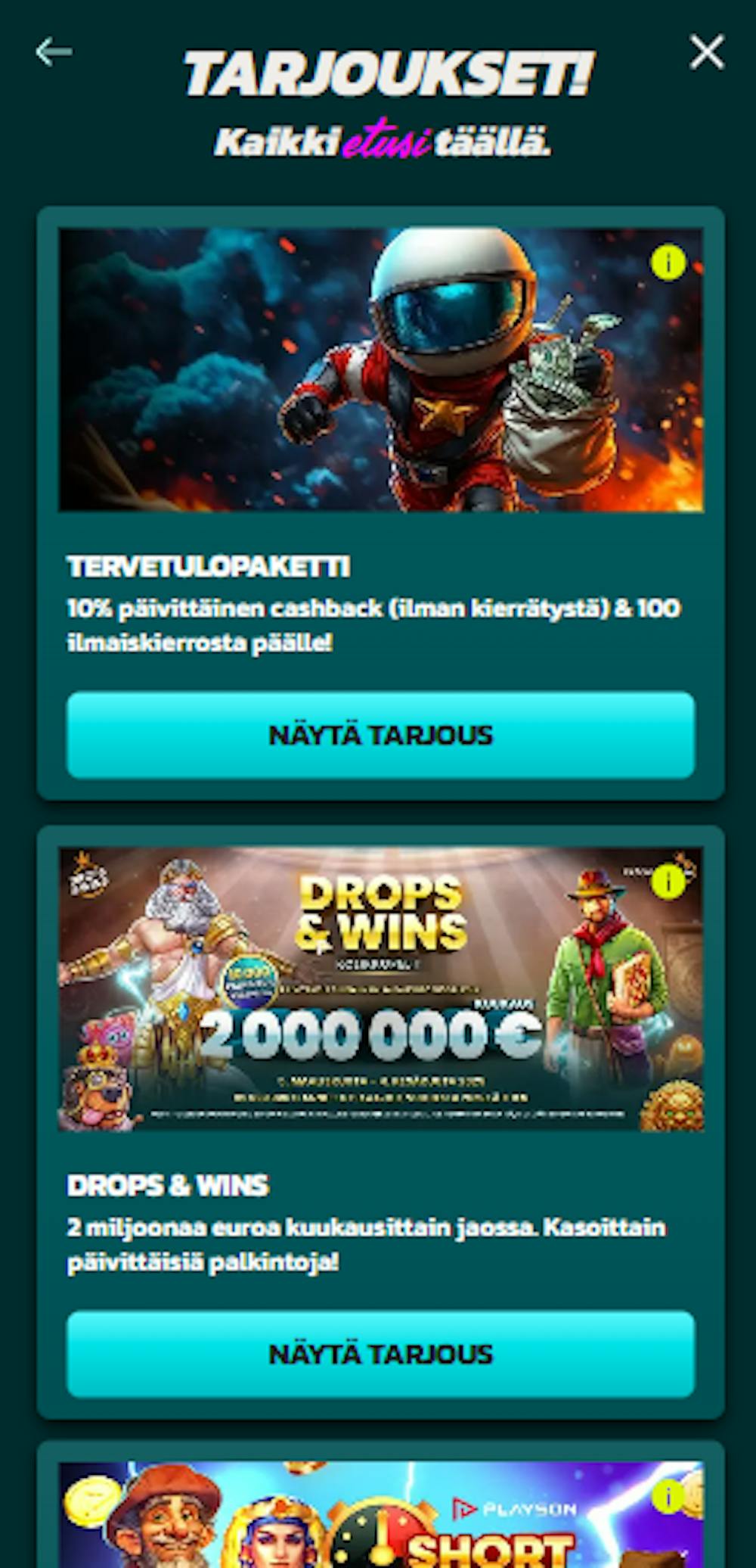 Kaahaus kasinolla on tervetuliaistarjouksena ilmaiskierroksia ilman kierrätystä.