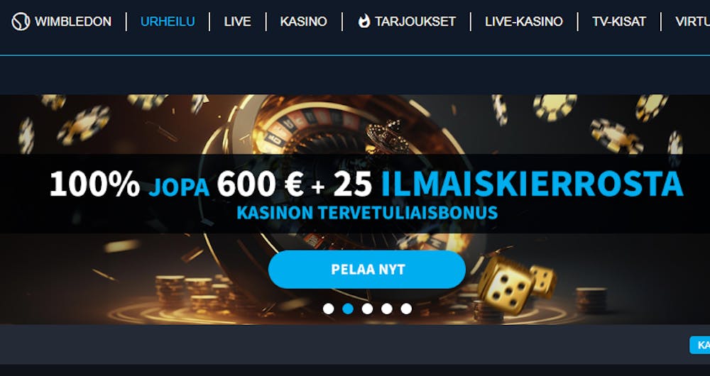 Betglobal kasinon tervetuliaisbonus.