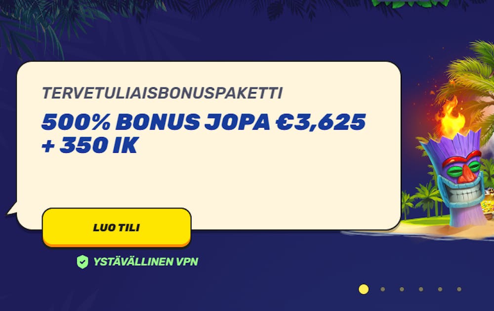 Gamblezen kasinon tervetuliaisbonus.