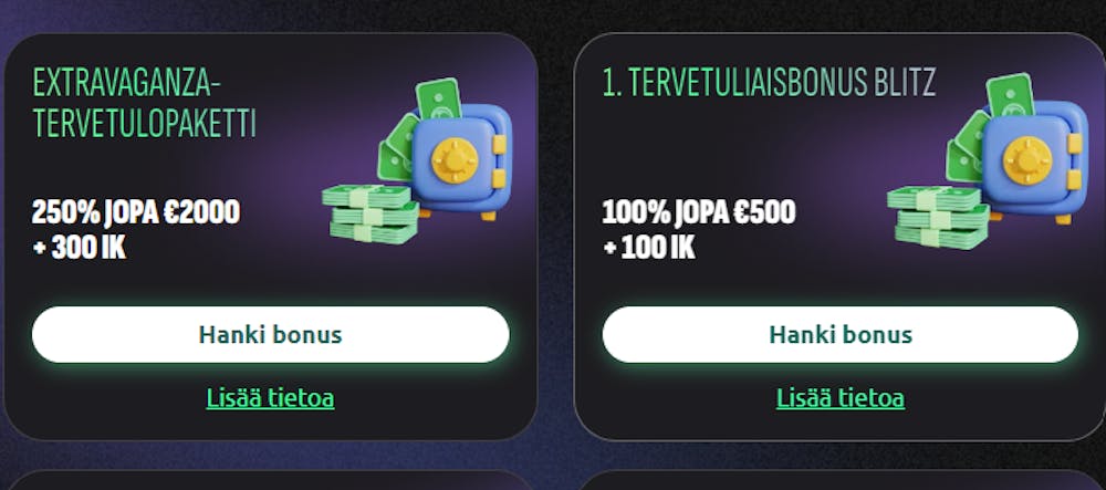 Hexabet nettikasinon tervetulobonus.