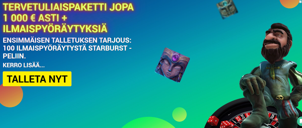 Monster Casinon tervetuliaisbonus.