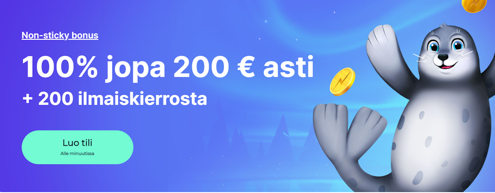 Tervetulobonus Norppa kasinolla.