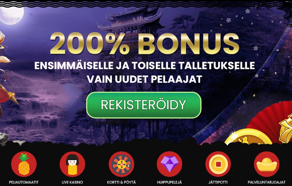 Slotstoto kasinon tervetuliaisbonus tarjoaa 100 % talletusbonuksen sekä ensimmäisellä että toisella talletuksella.