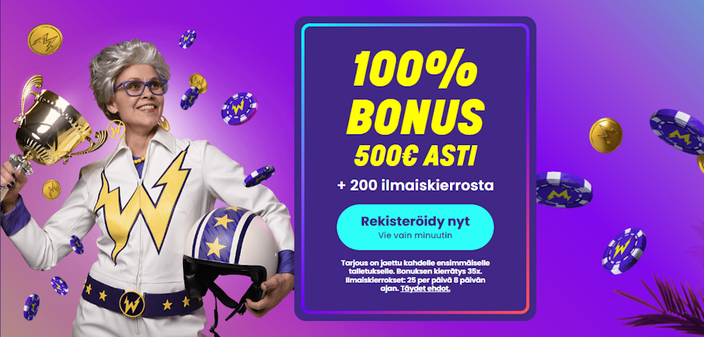 Wildz nettikasinon tervetuliaisbonus.