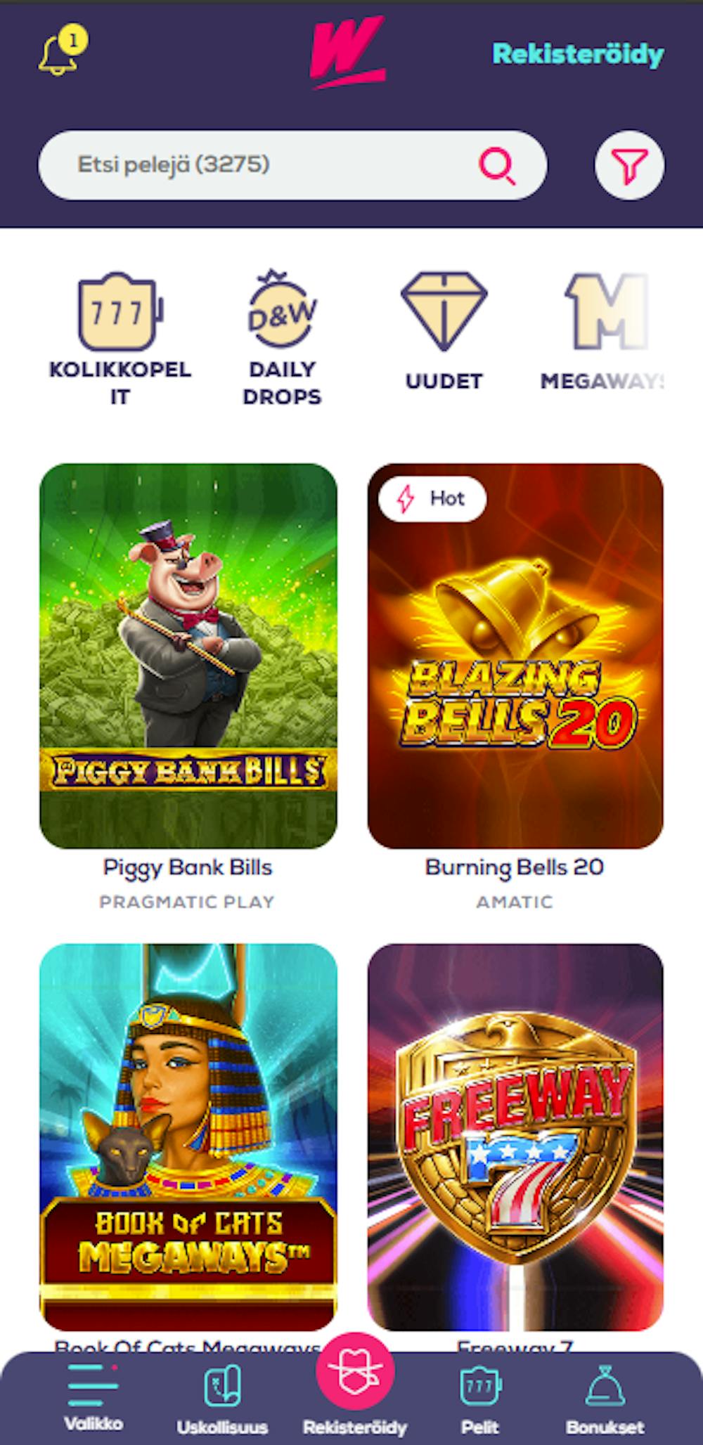 Wild Fortune Casino online-pelit
