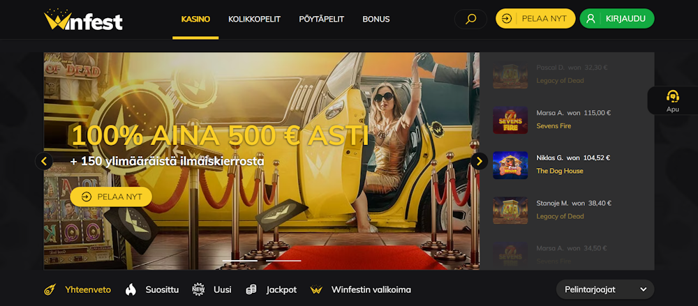 Winfestin tervetulotarjous