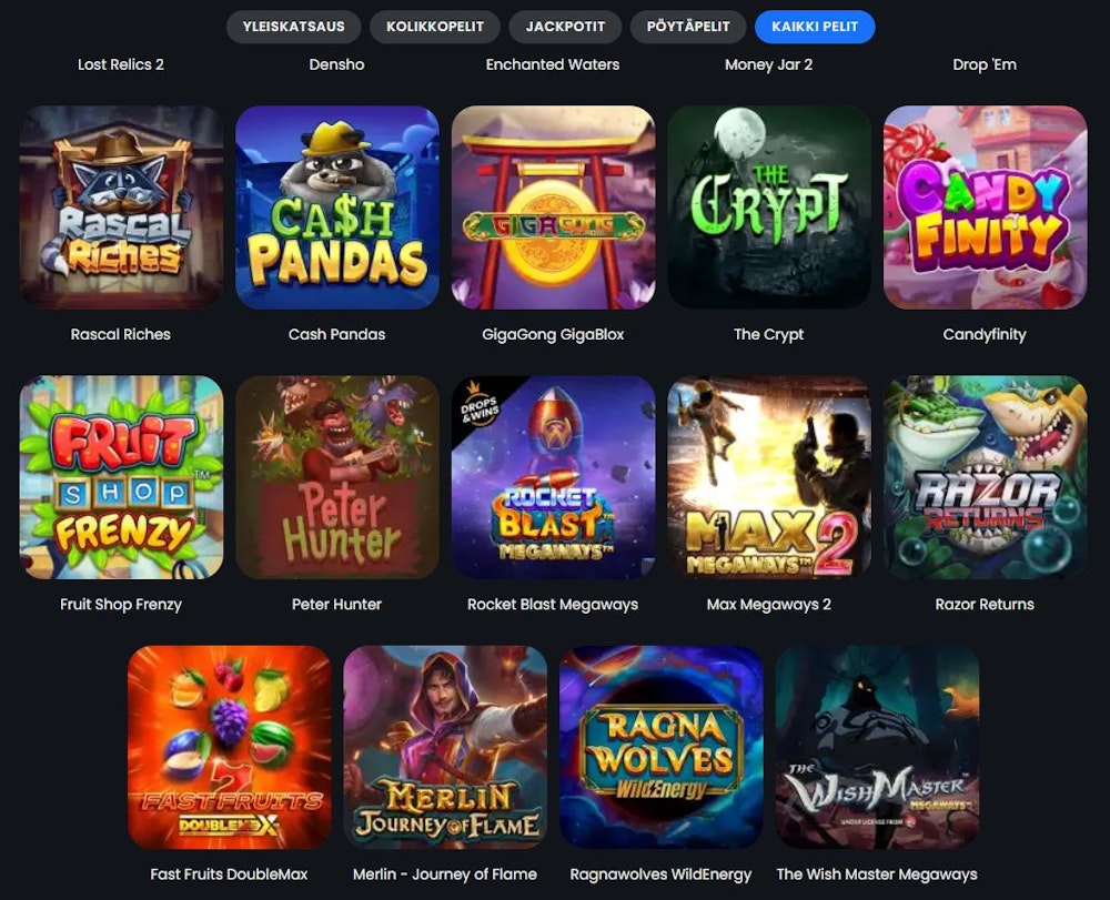 Winny Casino online-pelit